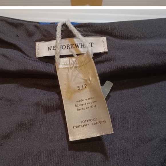 WEWOREWHAT Blue Black Floral 3 Piece Retro Fit Sarong Bikini Set A20 - Picture 11 of 15